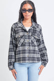 Women's Cropped Boxy Fit Shacket-J1092PSH