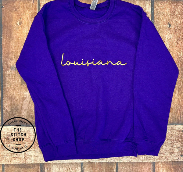 Louisiana Gold Puff Sweatshirt