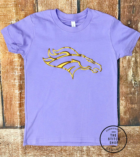 Bella Youth Bronco Head Puff Tee