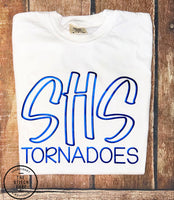 SHS Tornadoes Metallic Puff Comfort Colors Shirt