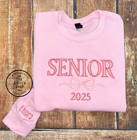 Embroidered Senior Bow Sweatshirt
