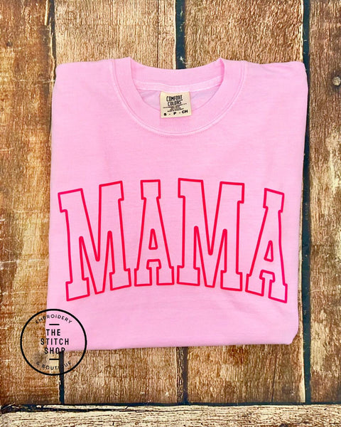Comfort Colors Tone on Tone MAMA Puff Tee