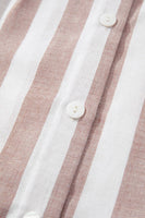 Stripe Casual Button Down Sleeveless Shirt | S-XL