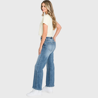 PETRA153 SUPER HIGH RISE STRETCH SLIM STRAIGHT JEANS