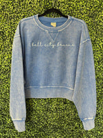 Pre-Order chicka-d Brand Crop Corded Embroidered Pullovers