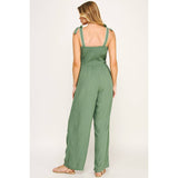BOHEMIAN DREAM SQUARE NECK BOW JUMPSUIT