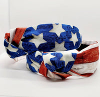 Knotted Patriotic Headband Stars and Stripes