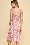 SMOCKED TOP MIDI DRESS (A508354A77)