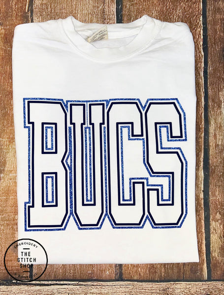 Barbe Bucs Glitter Puff Comfort Color Shirt