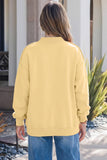 JESUS Letter Patch Graphic Exposed Seam Mock Neck Sweatshirt