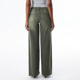Mid Rise Wide Leg Full Jeans