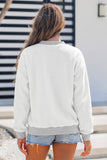 Oversize Drop Shoulder Reversible Mock Neck Sweatshirt