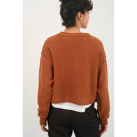 CROPPED OVERSIZED KNIT SWEATER