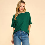 Solid Ribbed Basic Top