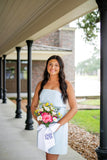 Embroidered Homecoming / Prom Bouquet Sash