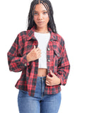 Women's Cropped Boxy Fit Shacket-J1092PSH