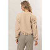 Cropped Pullover Sweatshirt