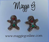 Christmas Ginger Bread Man Earrings Small