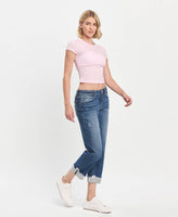 LOVERVET MID RISE CUFFED BOYFRIEND JEANS