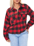 Women's Cropped Boxy Fit Shacket-J1092PSH
