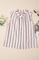 Stripe Casual Button Down Sleeveless Shirt | S-XL