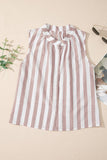 Stripe Casual Button Down Sleeveless Shirt | S-XL