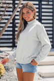 Oversize Drop Shoulder Reversible Mock Neck Sweatshirt