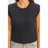 Textured Sleeveless Knit Top