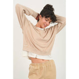 Drop Shoulders Crewneck Sweatshirt