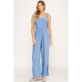 BOHEMIAN DREAM SQUARE NECK BOW JUMPSUIT