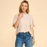 Solid Ribbed Basic Top