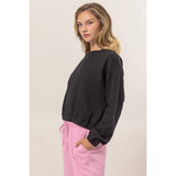 Cropped Pullover Sweatshirt