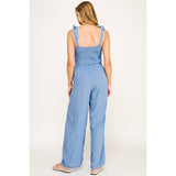 BOHEMIAN DREAM SQUARE NECK BOW JUMPSUIT