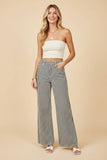 High-Rise Wide-Leg Railroad Stripe Pants