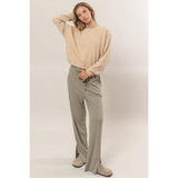 Cropped Pullover Sweatshirt