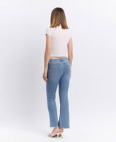 HIGH RISE RAW HEM KICK FLARE JEANS LV1709