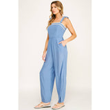 BOHEMIAN DREAM SQUARE NECK BOW JUMPSUIT