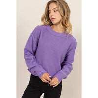 CROPPED OVERSIZED KNIT SWEATER