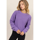 CROPPED OVERSIZED KNIT SWEATER