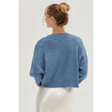 Long Sleeve Square Texture Sweater