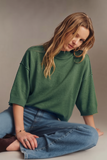 Mock Neck 3/4 sleeves Sweater