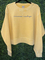 Pre-Order chicka-d Brand Crop Corded Embroidered Pullovers