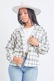 Women's Cropped Boxy Fit Shacket-J1092PSH