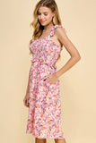 SMOCKED TOP MIDI DRESS (A508354A77)