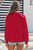 Oversize Drop Shoulder Reversible Mock Neck Sweatshirt