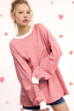 Oversized Striped Long Sleeve Pullover Top
