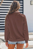 Oversize Drop Shoulder Reversible Mock Neck Sweatshirt