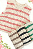 MCS3584-Classic Chunky Striped Sleeveless Sweater Top