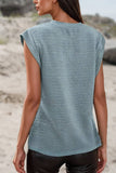 Textured Solid Sheath Sleeveless Casual Top | S-XL