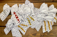 **Extras** Custom Made Beaded Mascot Headbands and Bows